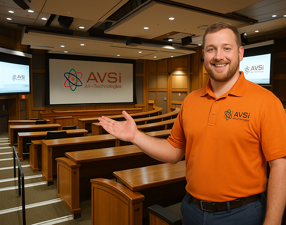 AVSi team member in conference room